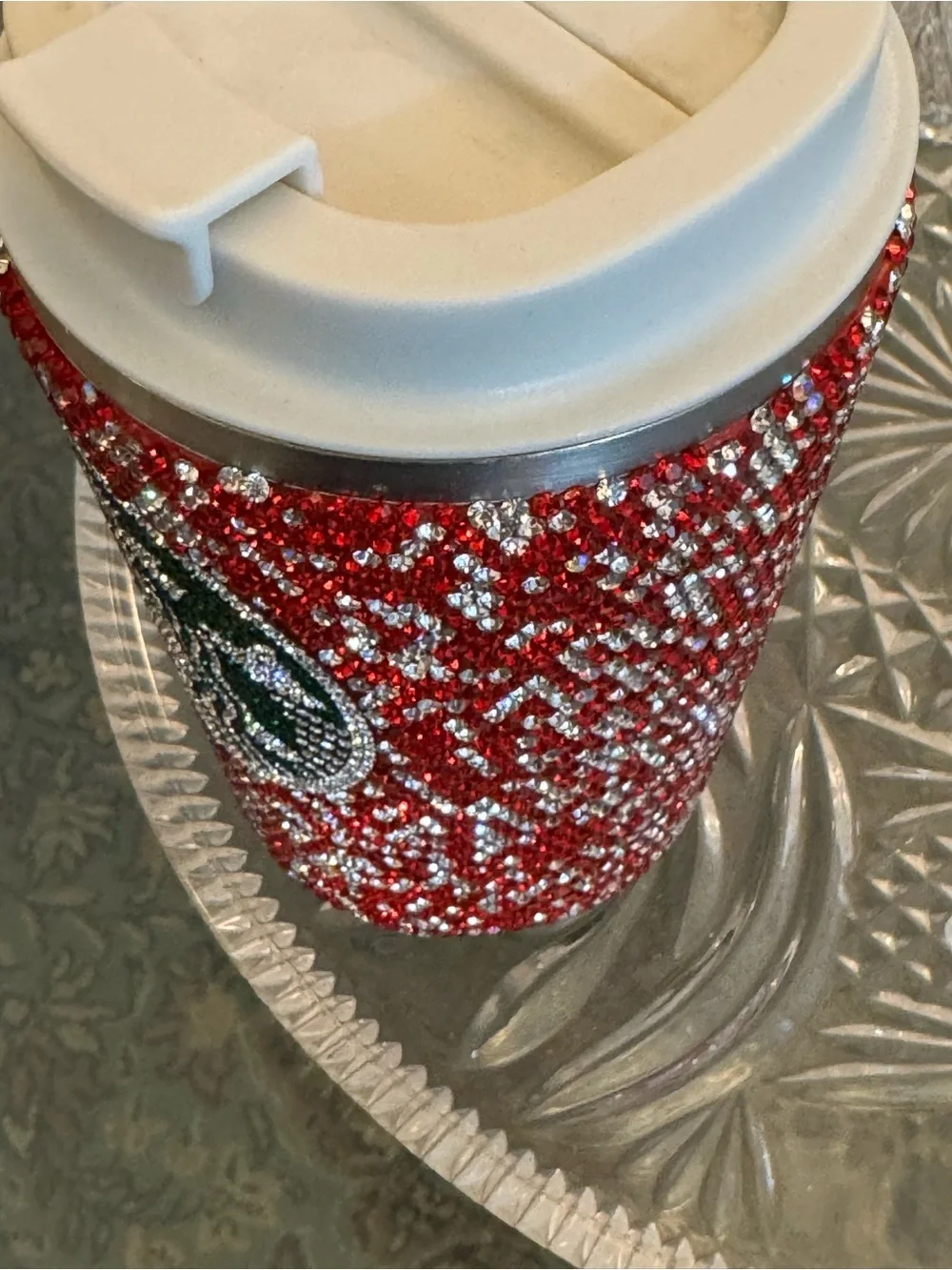 Ideal Gift !Rhinestone Crystal Embellished Temperature Check Tumblr in Beaute